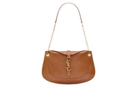 SAINT LAURENT Calfskin Shoulder Bag Women's Brick Red