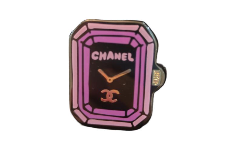 CHANEL Brooches Unisex Purple