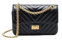 CHANEL Wrinkled Cow Leather Mouth Cover Bag Chain Crossbody Bag Shoulder Bag Mini Women's Black