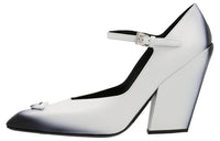 PRADA Brushed Leather Pumps 'White Black Ombre' Women's