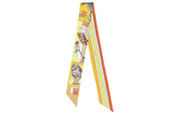 HERMES Silk Scarves Unisex Yellow