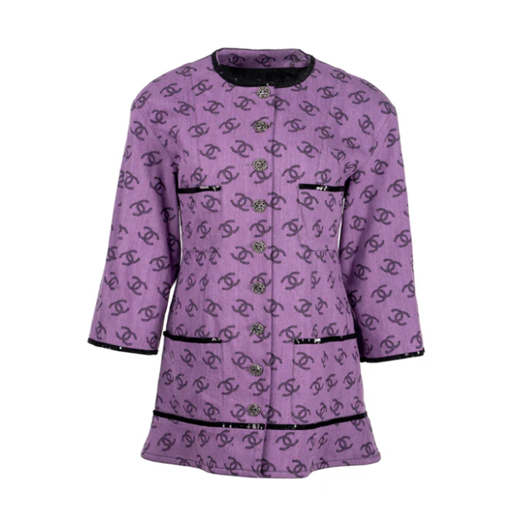 CHANEL 1986 1988 Interlocking CC pattern Jacket