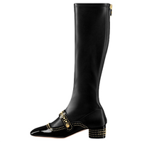 DIOR Belle-D Knee-high Boots 4cm Women's Black