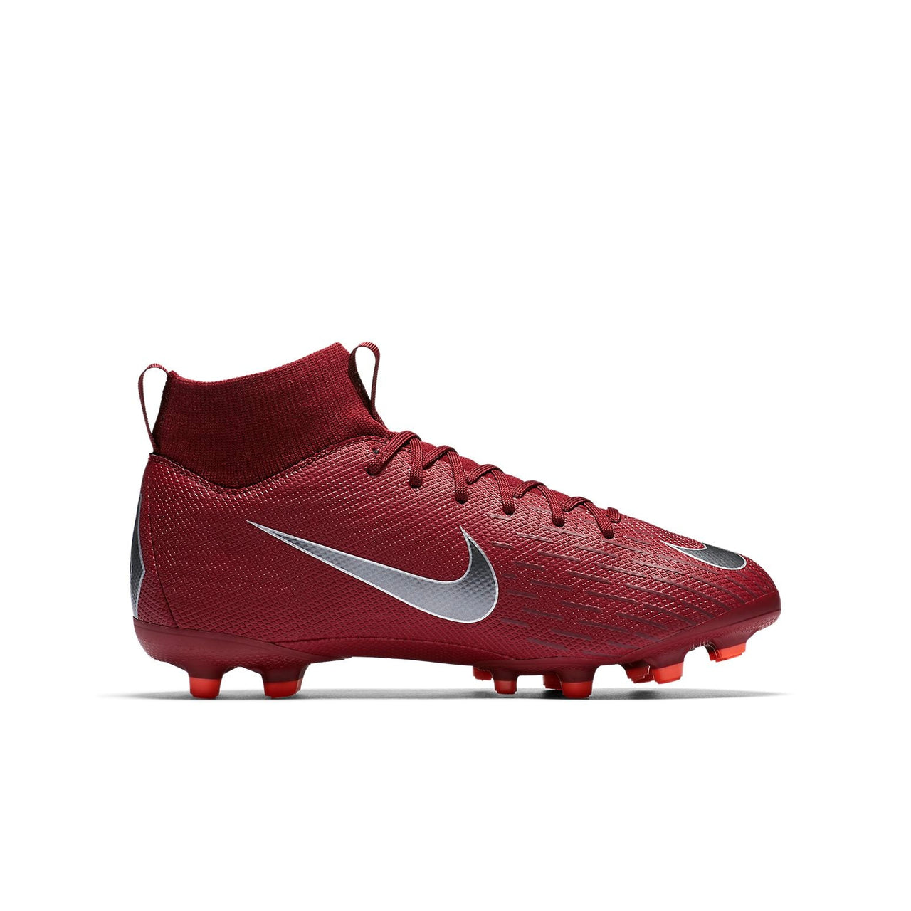 (GS) Nike JR Mercurial Superfly 6 12 Academy FG 'Red Silver' AH7337-606