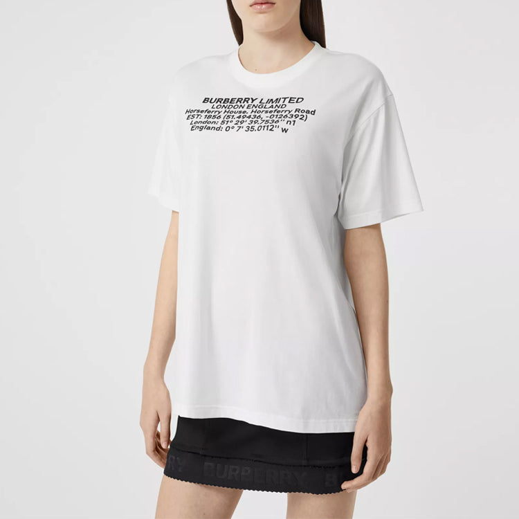 Burberry Cotton Short Sleeve White 8024629