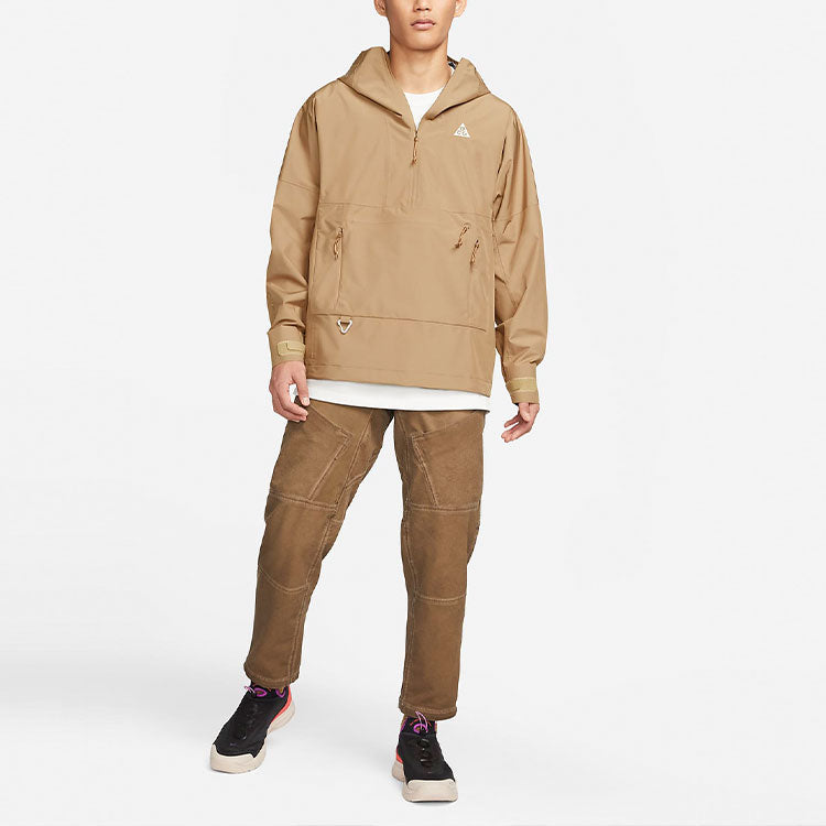Nike SS22 ACG Solid Color Minimalistic Casual Hooded Jacket Brown DN3910-258
