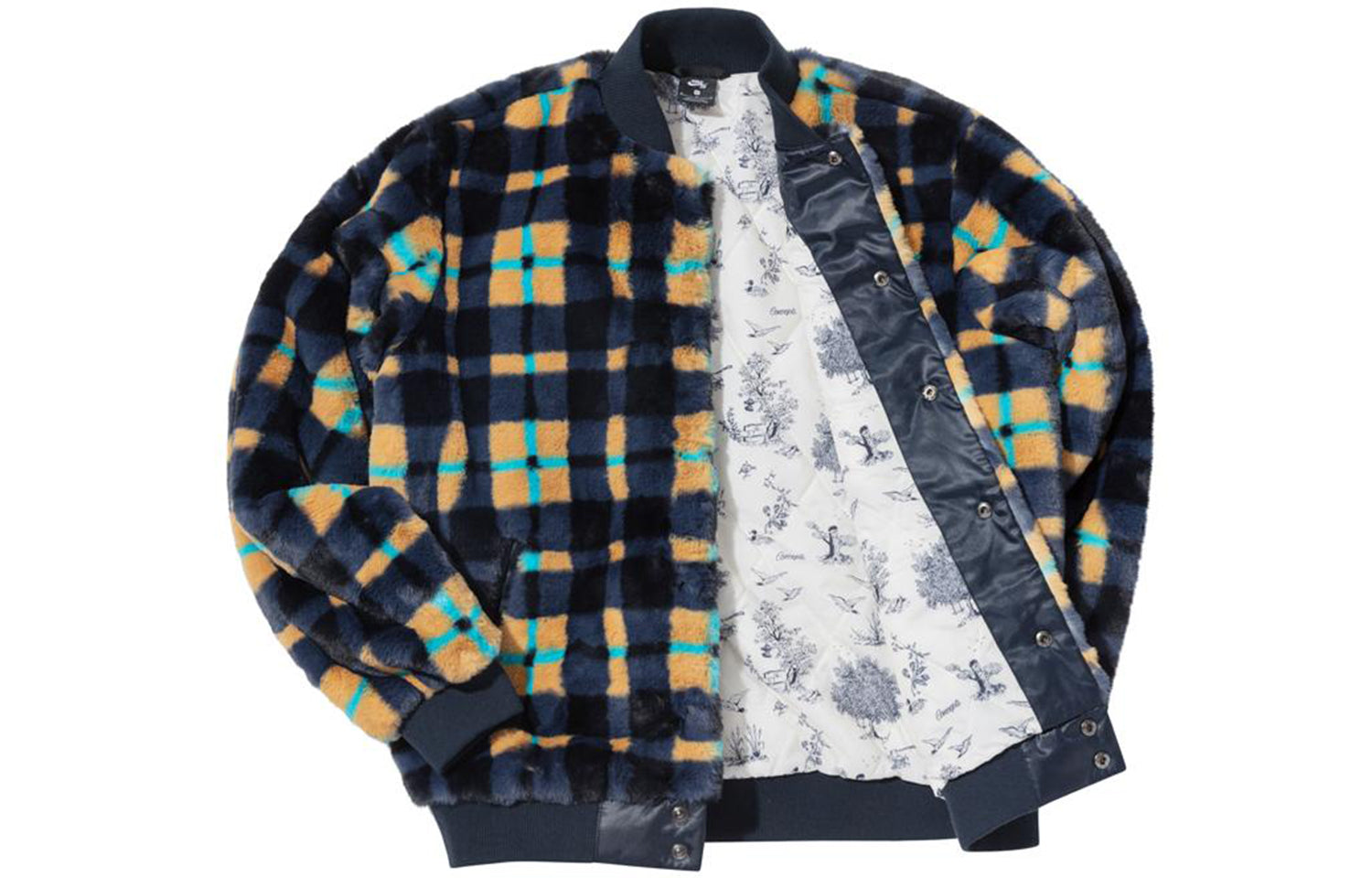 Nike SB Skateboard Dunk High x Concepts Fleece Grid Jacket Men Multi-Color Yellow CK7289-475