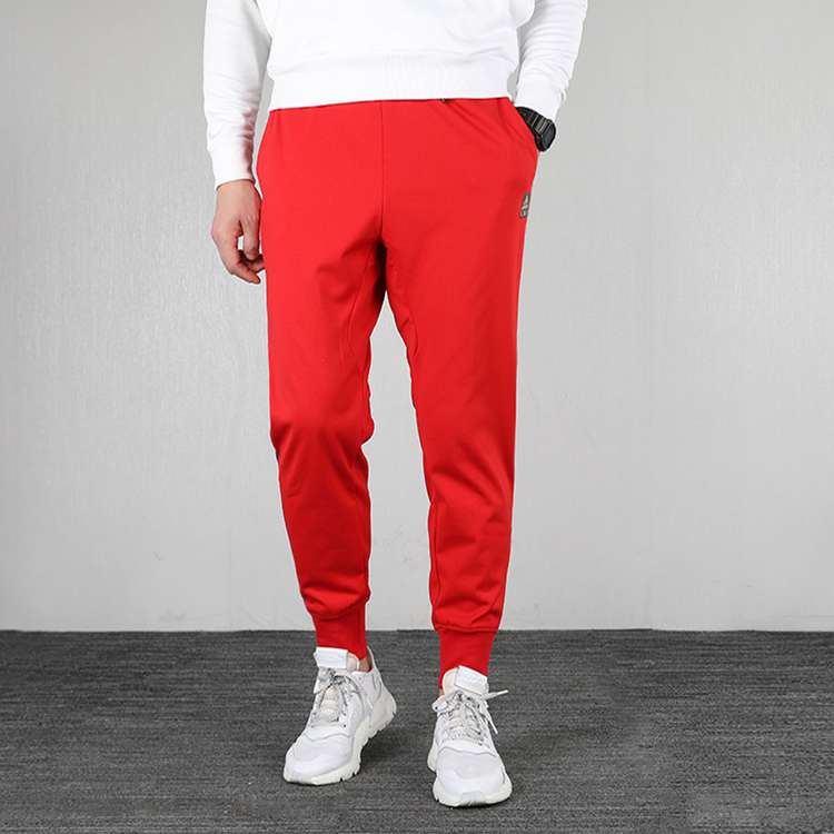 Men's adidas Cozy Casual Red Sports Pants/Trousers/Joggers FH7689