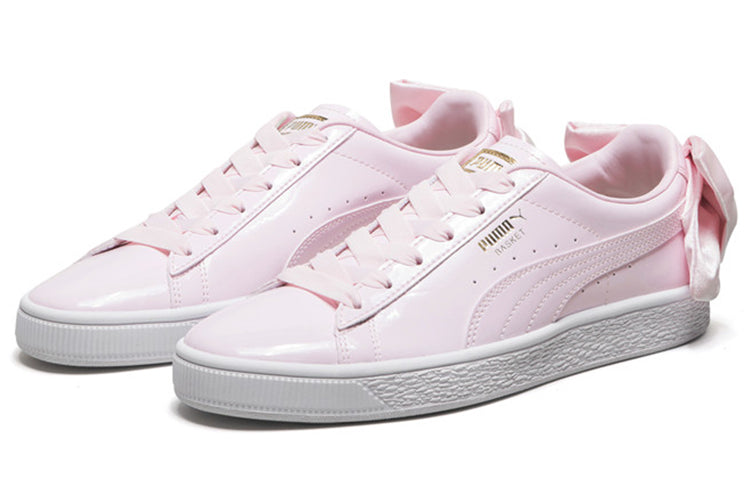 (WMNS) PUMA Basket Bow 'White Pink' 368118-03