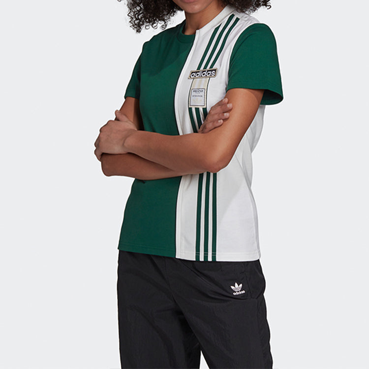 (WMNS) adidas Adibreak Tee Sports Short-sleeve Tee Green GJ6584