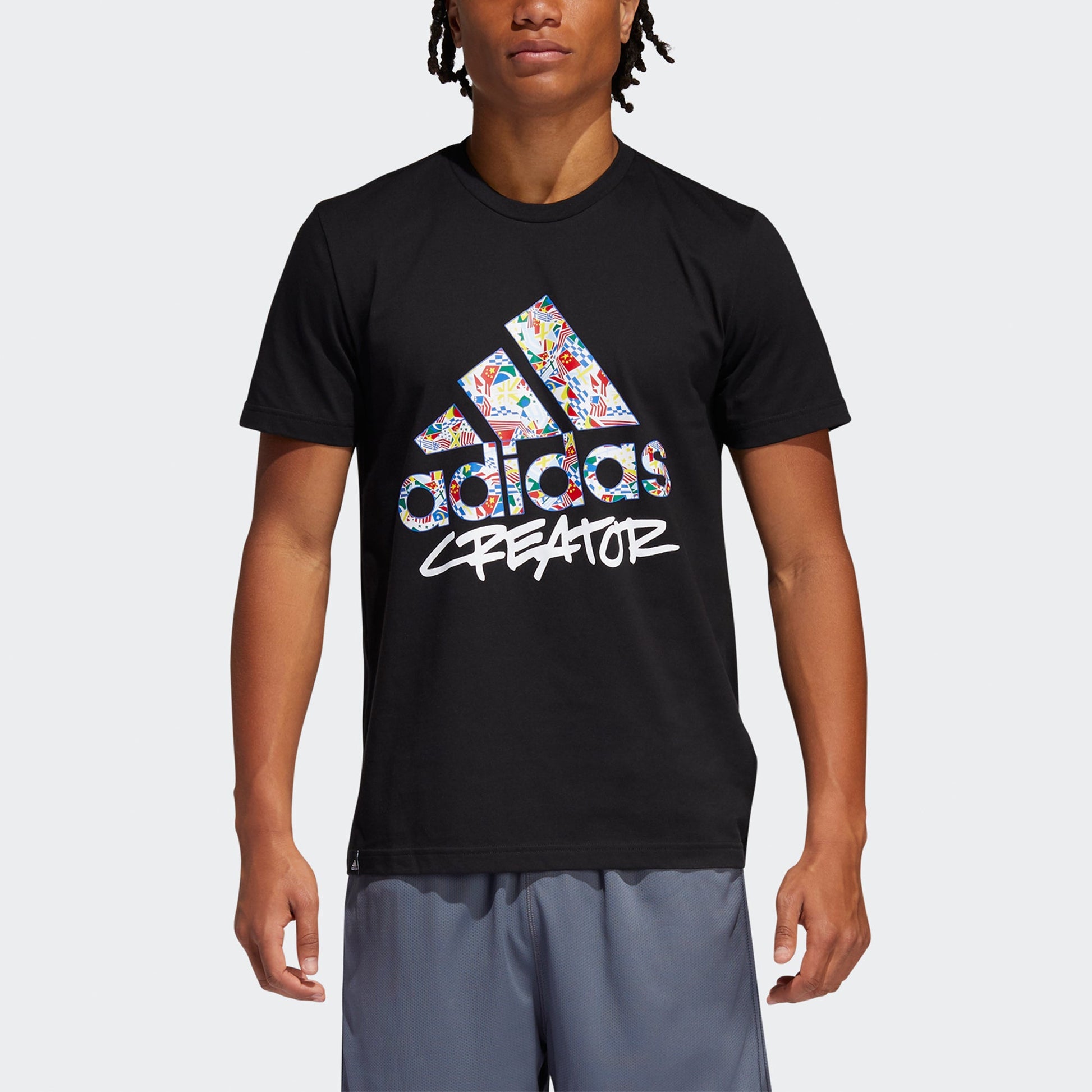 adidas Batw Bos Basketball Sports Logo Printing Short Sleeve Black DX6891