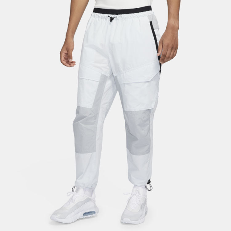Nike Drawstring Woven Casual Sports Long Pants White Gray CU3762-077