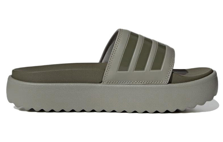 (WMNS) adidas Adilette Platform Slide 'Pebble Olive Strata' HQ6180
