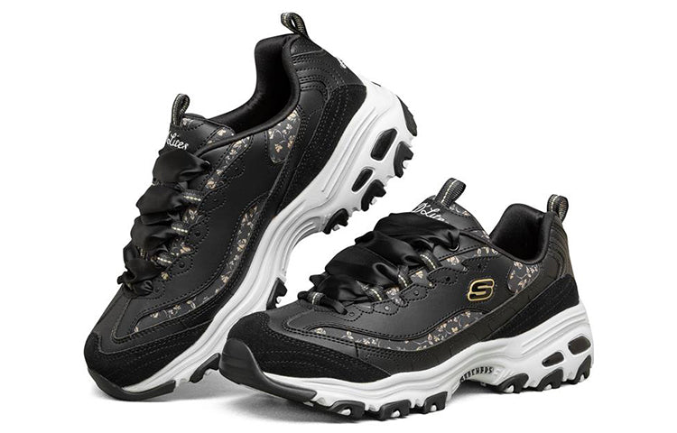 (WMNS) Skechers D'Lites 1.0 Running Shoes Black 66666329-BKNT