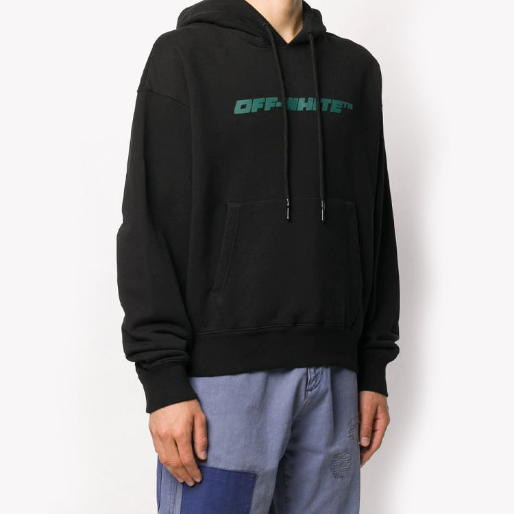 Off-White FW20 Trellis Worker Hooded Pullover Men Black OMBB037E20FLE0101055