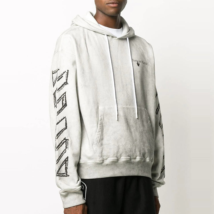 Men's Off-White Pattern Printing White OMBB037G20FLE0040110