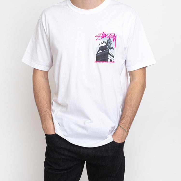 Stussy Large Logo Printing Short Sleeve Unisex White 1904474-WHITE
