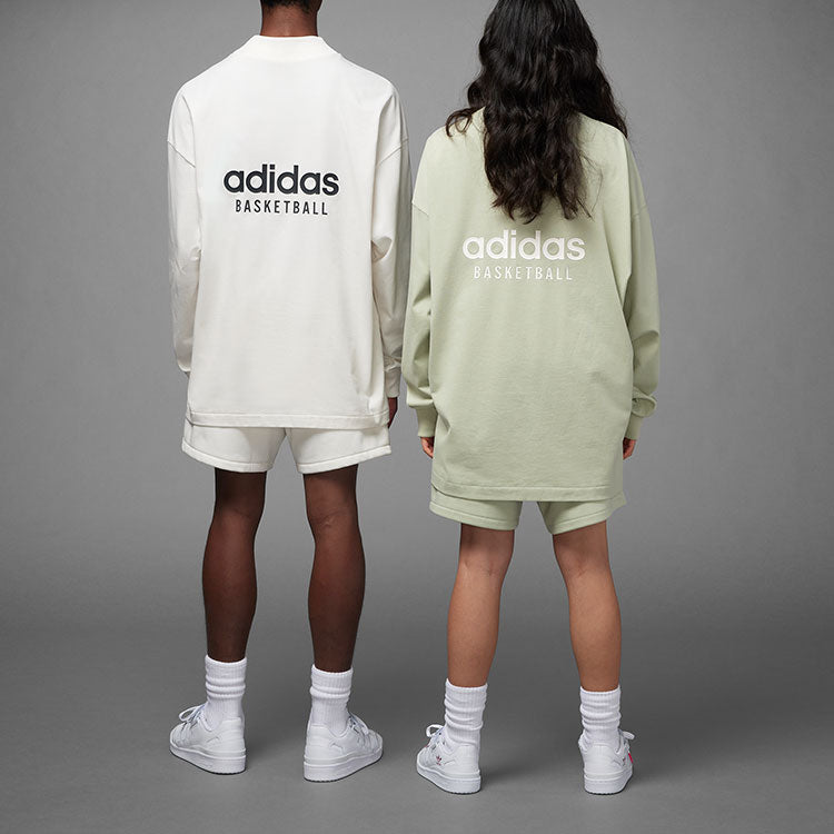 adidas Basketball Long Sleeve Tee 'White' IA3424