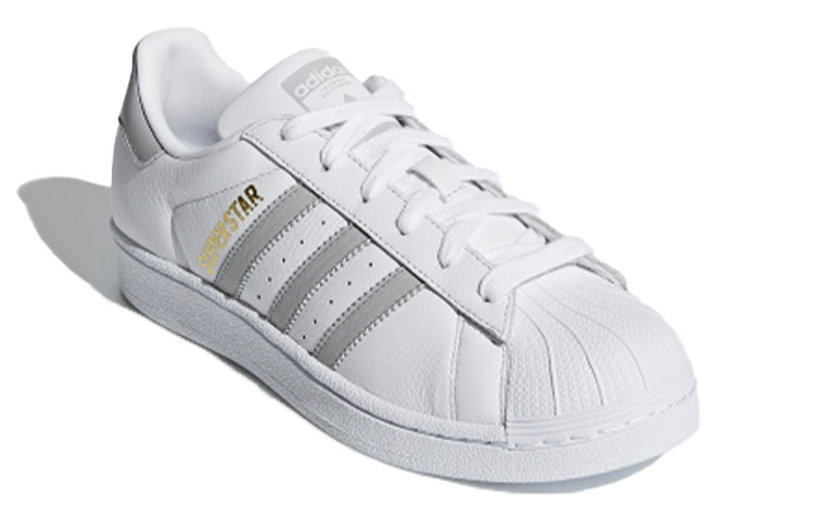 (WMNS) adidas originals Superstar 'White Grey' B42002