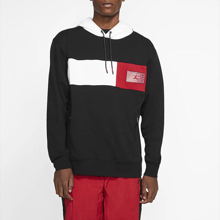 Air Jordan 11 Legacy Splicing Hoodie 'Black White Red' CU1508-010