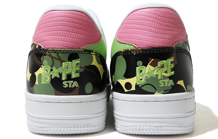 A Bathing Ape Bape Sta 'Camo Green Pink' 1H23-191-911-GREN