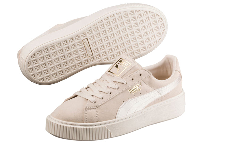 (WMNS) PUMA Suede Platform Satin 'Beige' 365828-02
