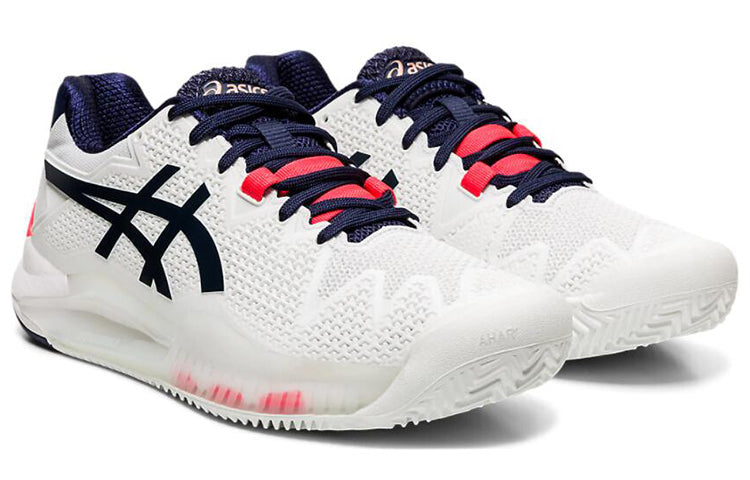 (WMNS) ASICS Gel-Resolution 8 Clay 'White Blue' 1042A070-103