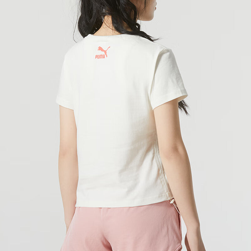 (WMNS) PUMA Graphic T-Shirt 'White' 626865-65