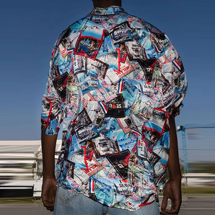 Balenciaga All Over Cities Minimal Shirt 'Multicolor' 681813TML058470