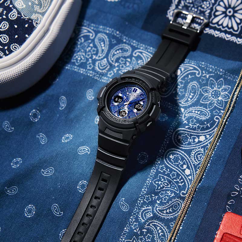 CASIO G-Shock Analog-Digital 'Black Blue' AWG-M100SBP-1APR