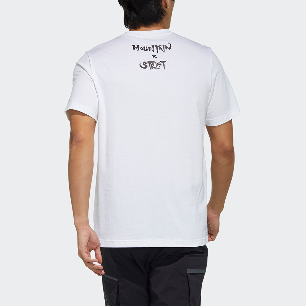 adidas ZJY GFX SS Tee1 Printing Outdoor Sports Round Neck Short Sleeve White GN7343