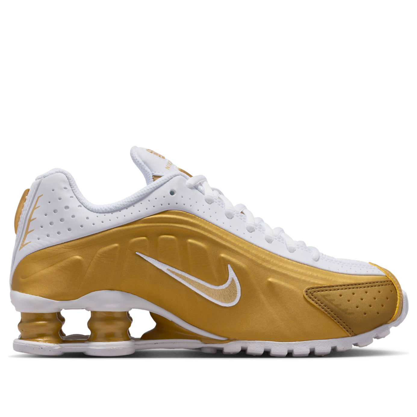 (GS)	Nike Shox R4 'Metallic Gold White' CW2626-700