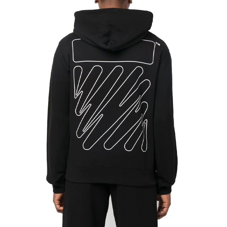 Men's Off-White FW22 Twill Logo Printing Zipper Loose Fit Black OMBE013F22FLE0071001
