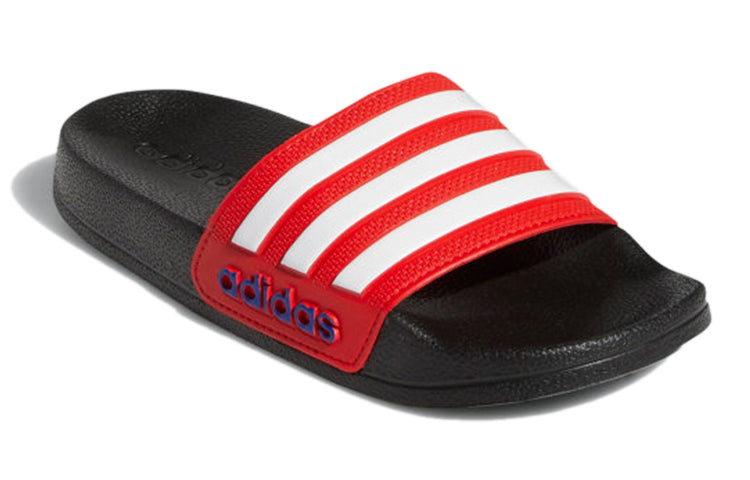 (GS) adidas Adilette Shower Slides J 'Black Vivid Red' FY8844