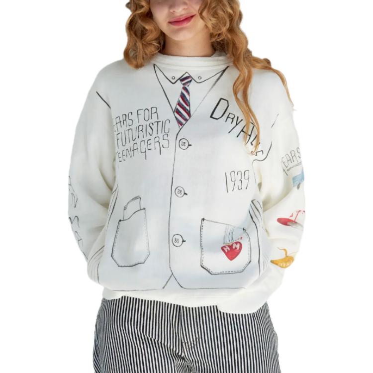 HUMAN MADE Graphic Sweatshirt 'White' HM26CS024