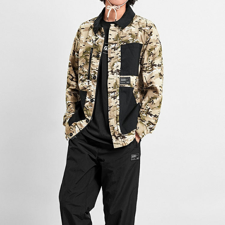 Men's Vans Work Weird Colorblock Big Pocket lapel Jacket Camouflage VN0A4MLJW09