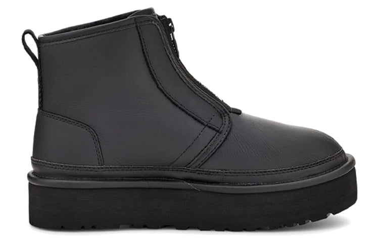 (WMNS) UGG Neumel Platform Zip 'Black' 1120731-UMBL