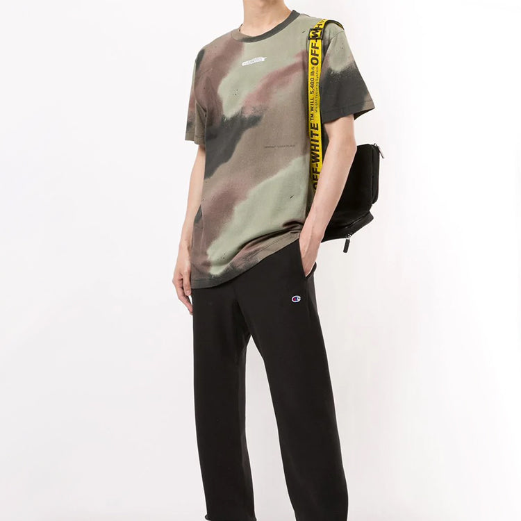 Off-White FW20 Arrows Logo Printed Men Green OMAA027E20JER0226001