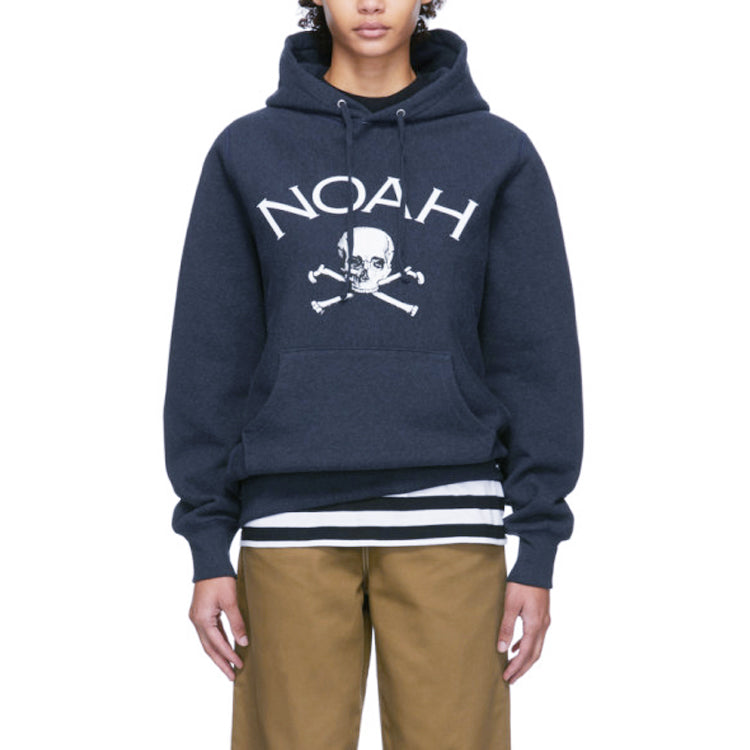 NOAH Nyc Jolly Roger Navy Heather Skeleton Alphabet Printing Unisex Navy Blue SS2FW19NVH