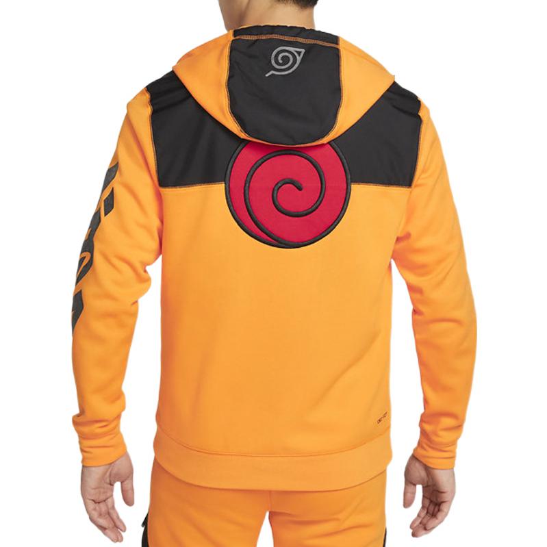 Air Jordan Zion 1 x Naruto Crossover Naruto Uzumaki Zipper Hooded Jacket Yellow DO6596-011