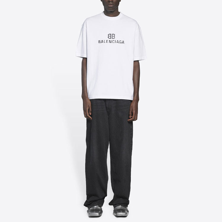 Balenciaga Unisex FW21 Logo Printing White 612966TKVI79040