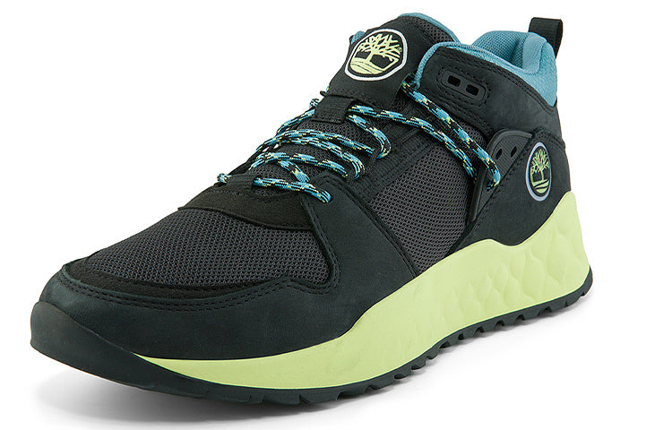 Timberland Solar Wave Mixed-Media Sneakers 'Black Nubuck with Lime' A2B12W