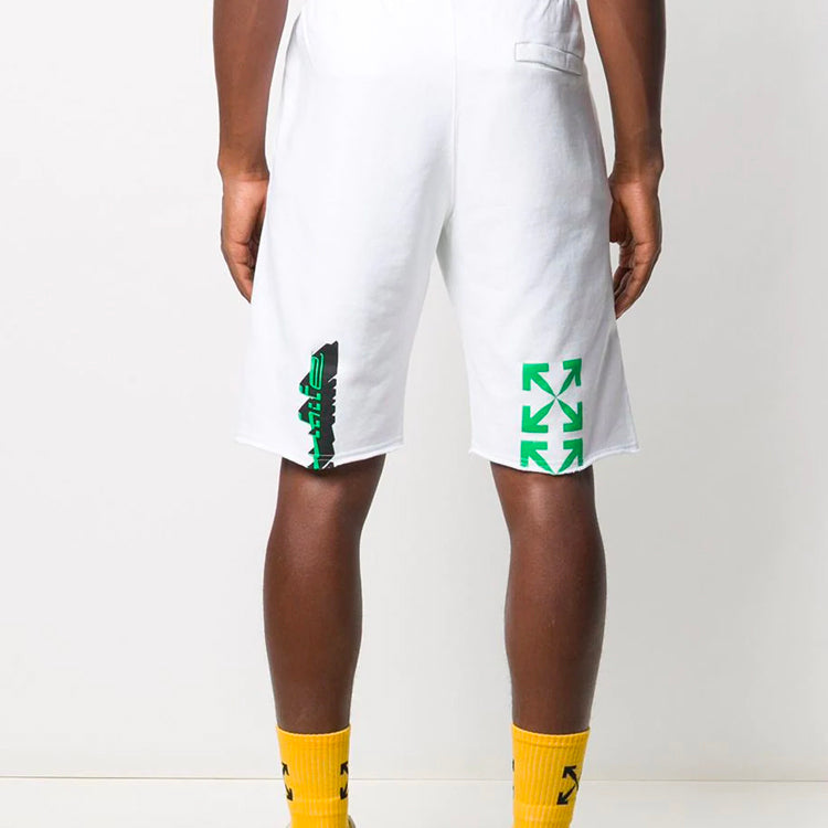 Off-White Mirko Logo Applique Shorts Men's White OMCI006F20FLE0050110