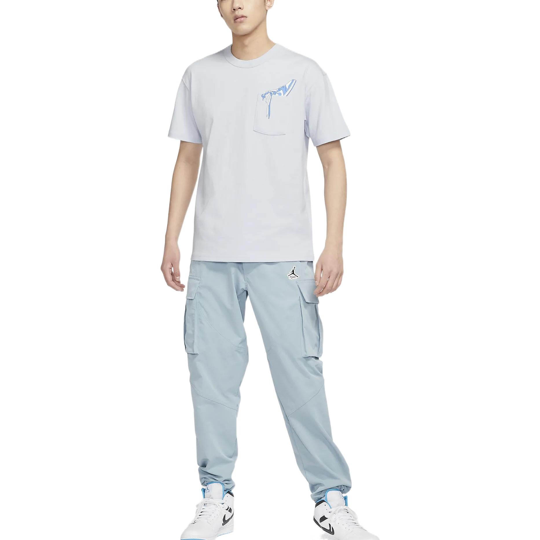 Air Jordan Sneaker Casual Sports Breathable Solid Color Short Sleeve Blue DV9724-085