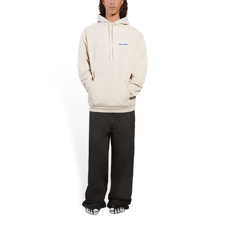 Men's Balenciaga Fleece Long Sleeves Creamy White 600583TJVA89055