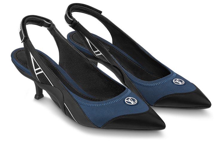 (WMNS) LOUIS VUITTON Archlight 1.0 Nautical Slingback Pumps 'Blue Black' 1ABH93