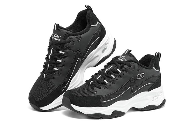 (WMNS) Skechers DLites 4.0 'Black' 896044-BLK