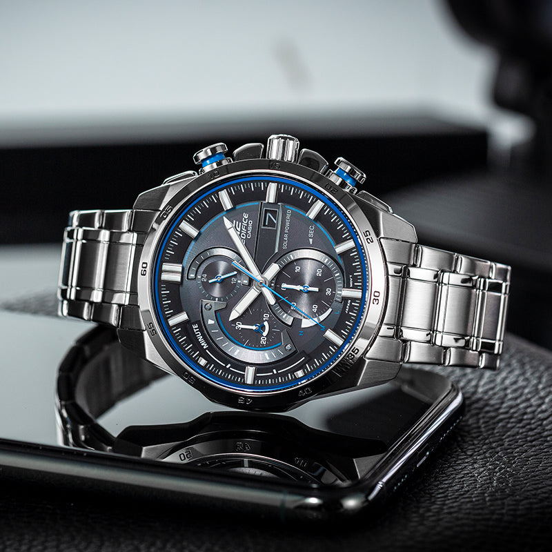 CASIO EDIFICE Quartz Waterproof Sapphire Crystal Mens Black Analog EQS-600D-1A2