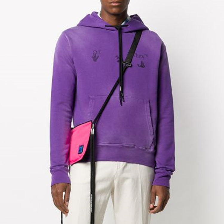 Off-White FW20 Fade Logo Hooded Sweater Purple OMBB034F20FAB0013710