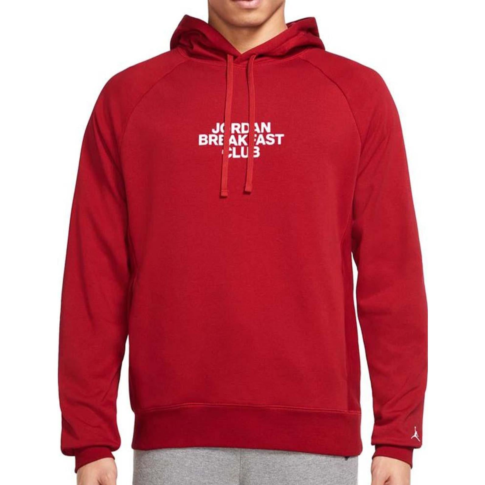 Men's Air Jordan Dri-FIT Sport Bc Alphabet Printing Pullover Drawstring Hooded Long Sleeves Red DQ7330-687